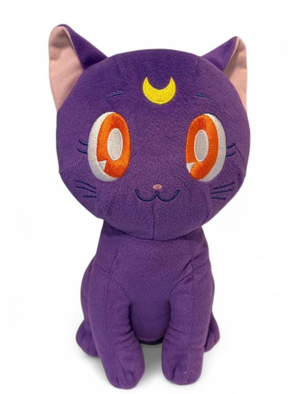 Sailor Moon Luna Purple Cat Plush Celestial Crescent Moon 12”